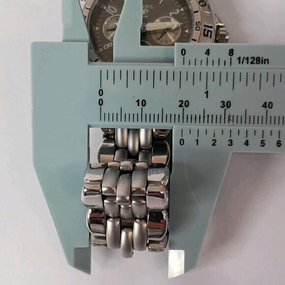 40mm Fossil BQ-8777 Blue Moonphase 1 Jewel Men's Quartz Wristwatch Japan Steel - Picture 15 of 16